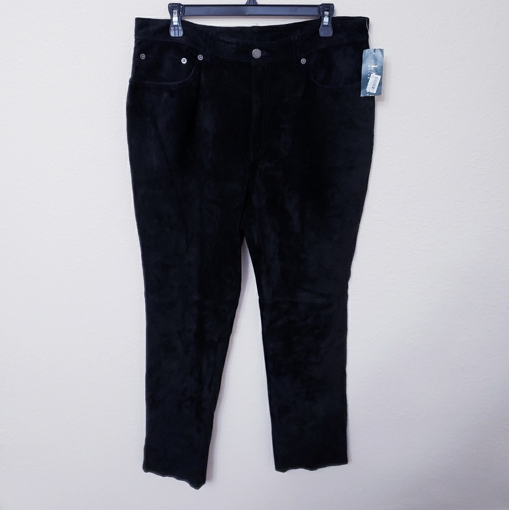 Ralph Lauren Suede Leather pant Size 16